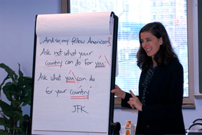 Katina leads a Public Speaking Workshop